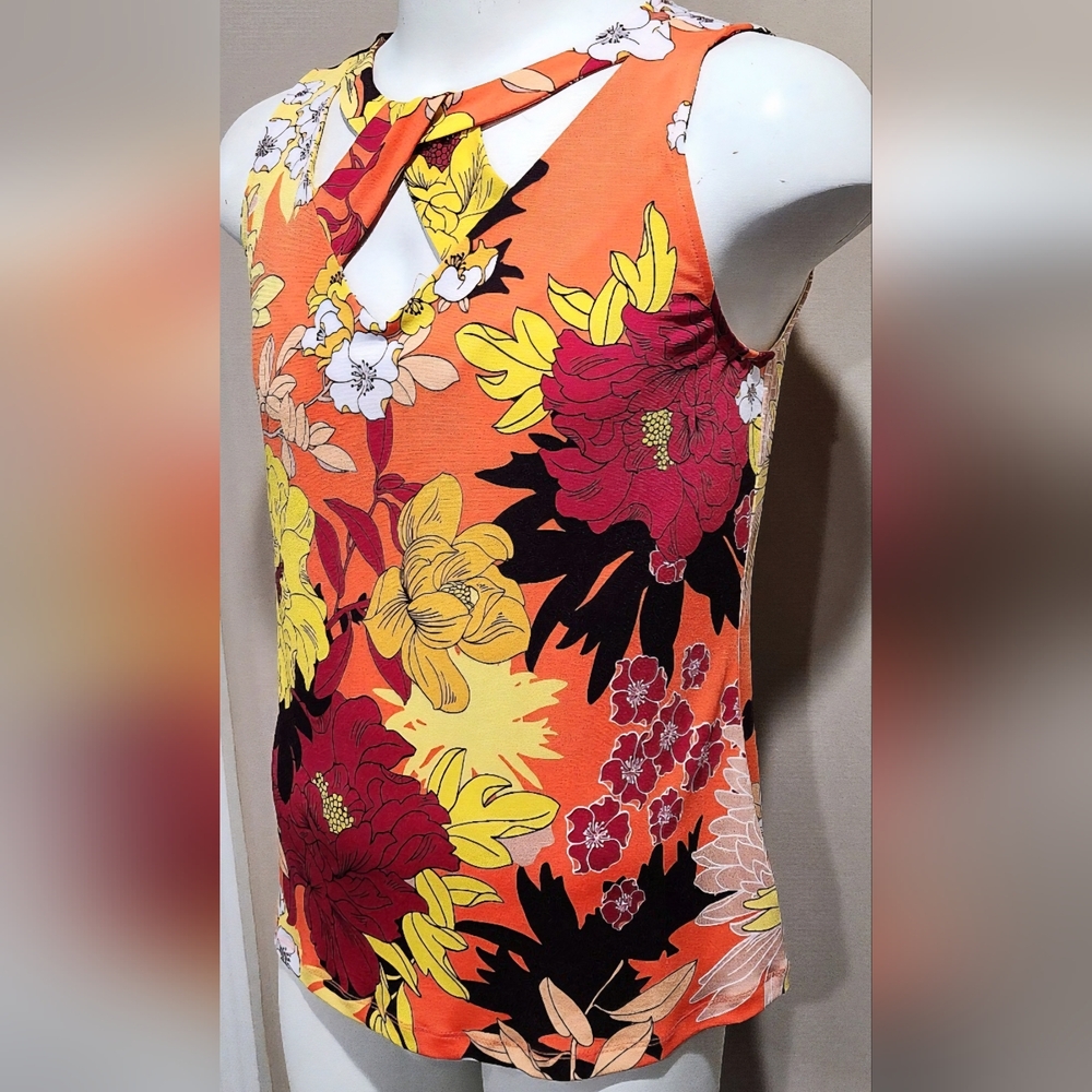 NWT NY&Company 7th Avenue Studio Design Sleeveless Floral Tank Top Size Large